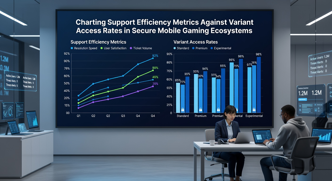 Analytical chart comparing support response times to player access patterns across game variants