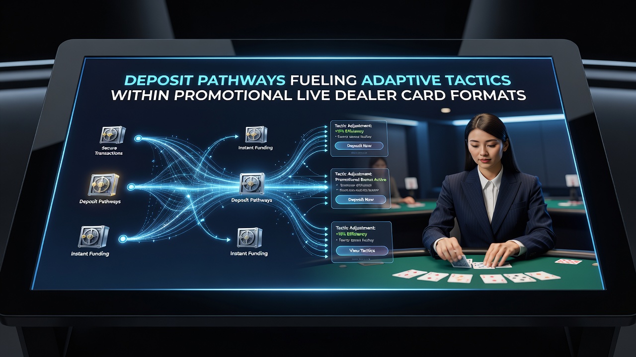 Mobile screen displaying live dealer blackjack with deposit pathway options and tactic adjustment overlays
