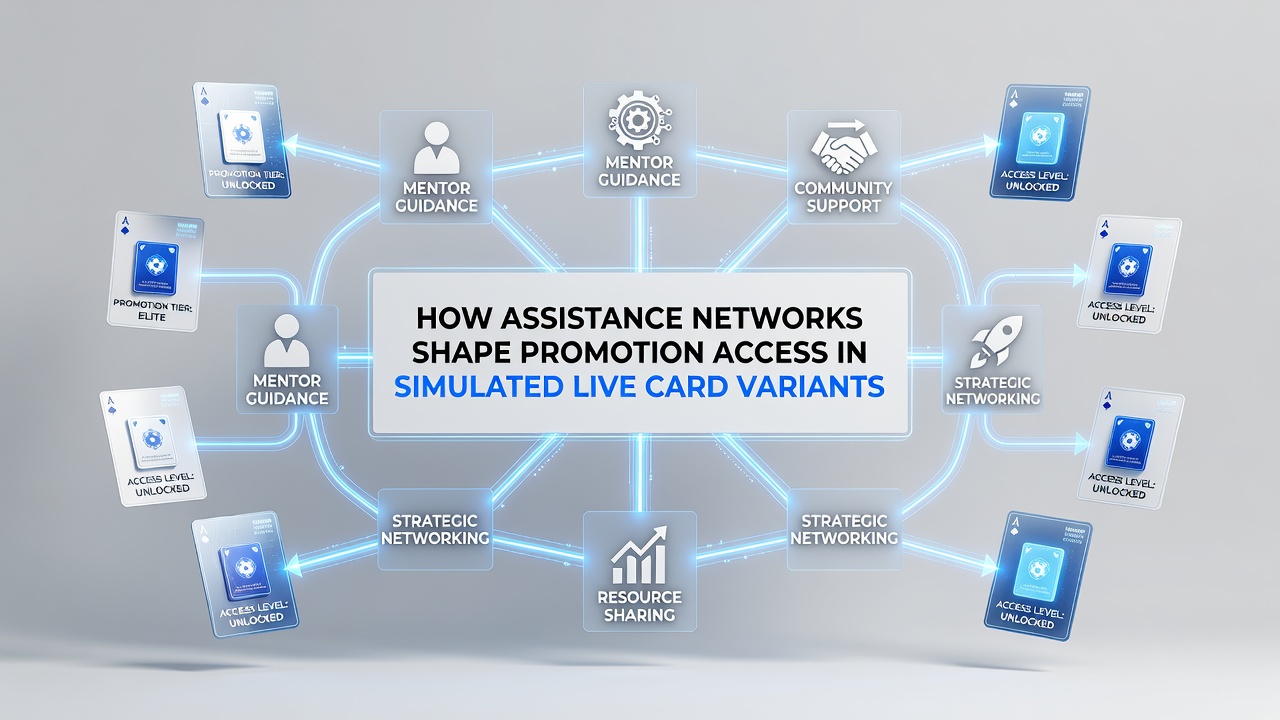 Flowchart of how player assistance interacts with promotion systems in mobile card game variants