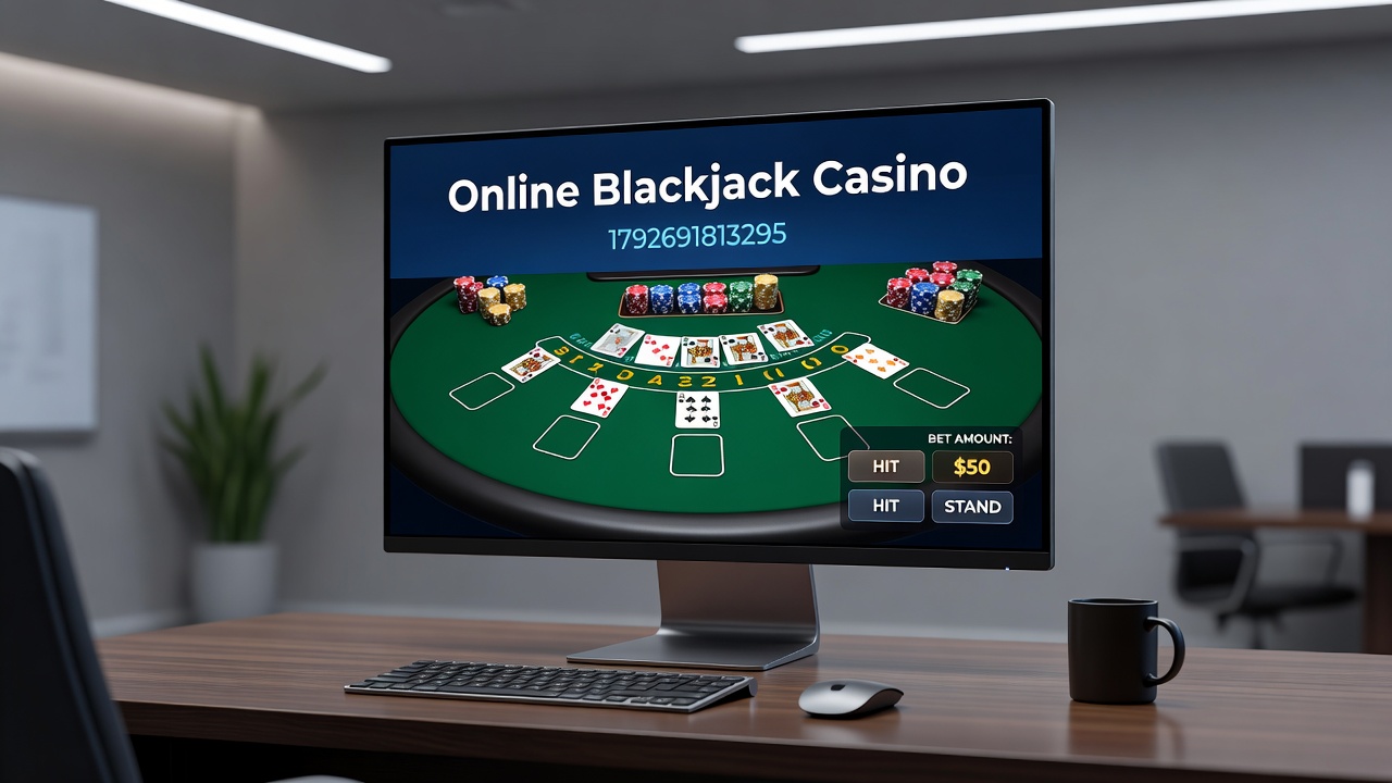 Detailed view of live dealer blackjack setup with multiple camera perspectives and betting options displayed on screen