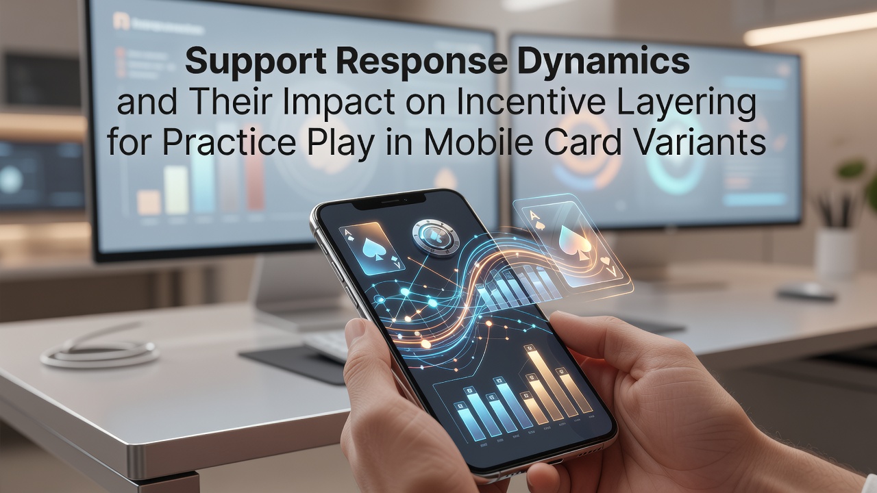 Support response metrics displayed on a mobile card gaming interface showing response times and incentive layers